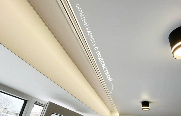 Натяжной потолок на кухню